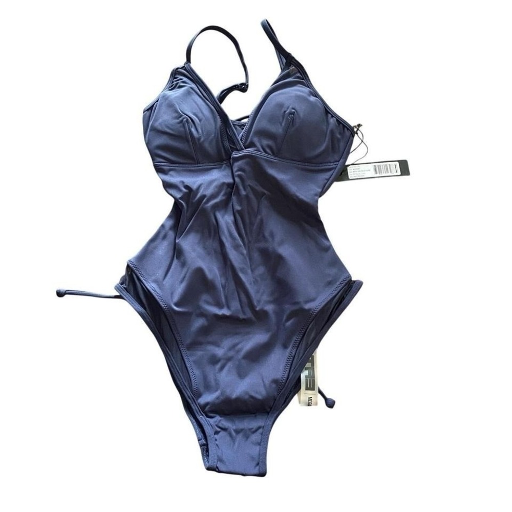 Ta3‎ NWT Meshy One Piece Swimsuit Midnight Blue Size XS Regular Length